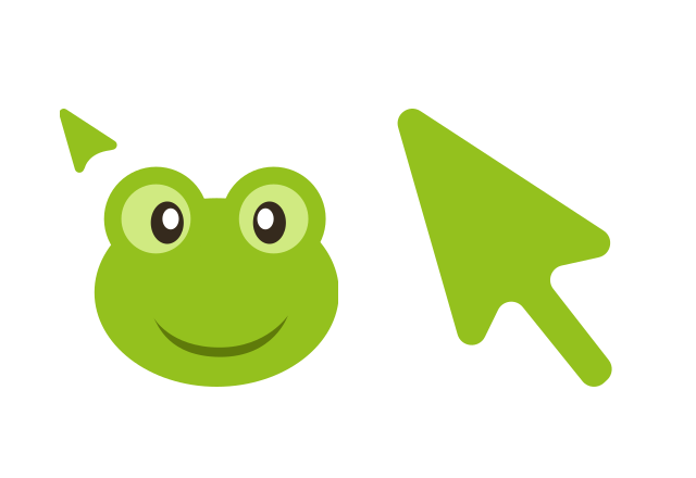 Smiling Frog custom cursor for Chrome