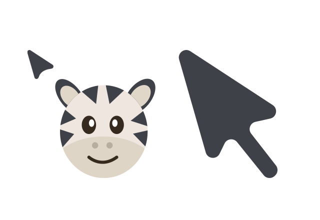 Smiling Zebra custom cursor for Chrome