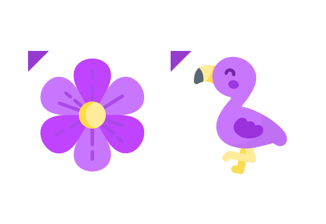 Flower and Flamingo custom cursor for Chrome